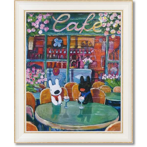 Authentic Japanese Lisa and Gaspard Art Frame L Size – "Spring Cafe" - authentic Japanese product from J-Fair